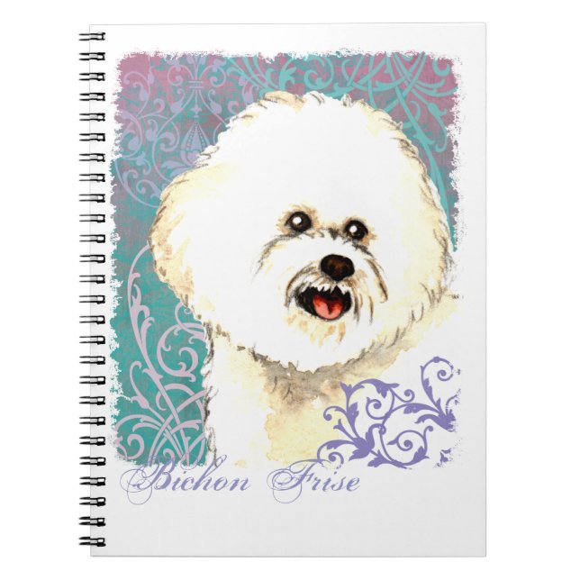 Caderno Espiral Elegante Bichon Frise (Frente)