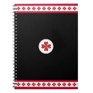 Caderno Espiral Elegante Burgundy Preto e Branco