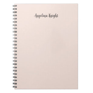 Caderno Espiral Elegante Chique Moderno Letra Simples Caligrafia M