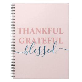 Caderno Espiral Elegante cor-de-rosa agradecido