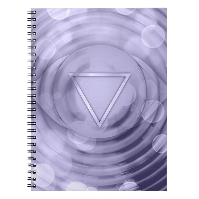 Caderno Espiral Elegante Coroa Violeta Chakra Zen Espiritual (Frente)