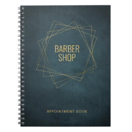 Caderno Espiral Elegante de marinho de barbeiro compre elegante