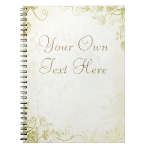 Caderno Espiral Elegante Dourado