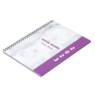 Caderno Espiral Elegante e Funcional Nome Personalizado Mármore Br