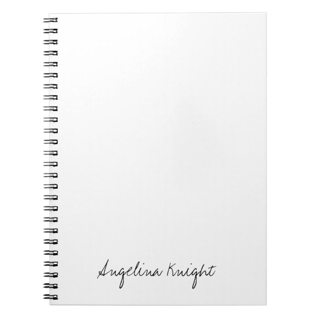 Caderno Espiral Elegante Estilo Moderno Escrita Única Caligrafia (Frente)