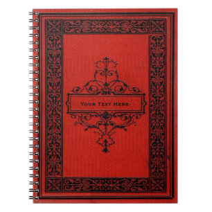 Caderno Espiral Elegante Hearts Vintage Book Gótico notebook