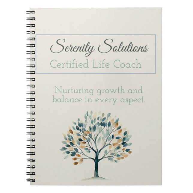 Caderno Espiral Elegante Life Coach (Frente)