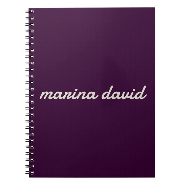 Caderno Espiral Elegante moderno personalizado (Frente)