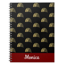 Elegante nome personalizado padrão ouro arco-íris