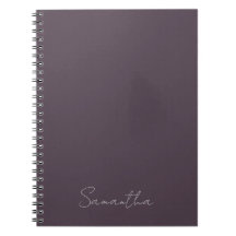 Elegante Nome Personalizado Roxo Taupe