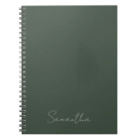 Elegante Nome Personalizado Verde Escuro