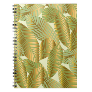 Caderno Espiral elegante ouro exótico deixa uniforme em blu