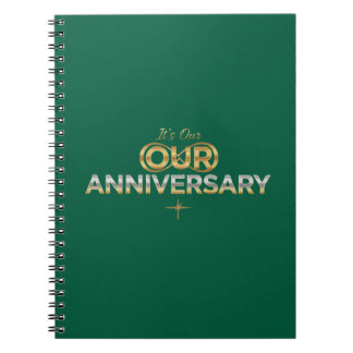 Caderno Espiral Elegante Ouro & Prata | É Nosso Aniversário