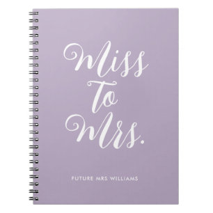 Caderno Espiral Elegante planejador de casamento moderno Miss para