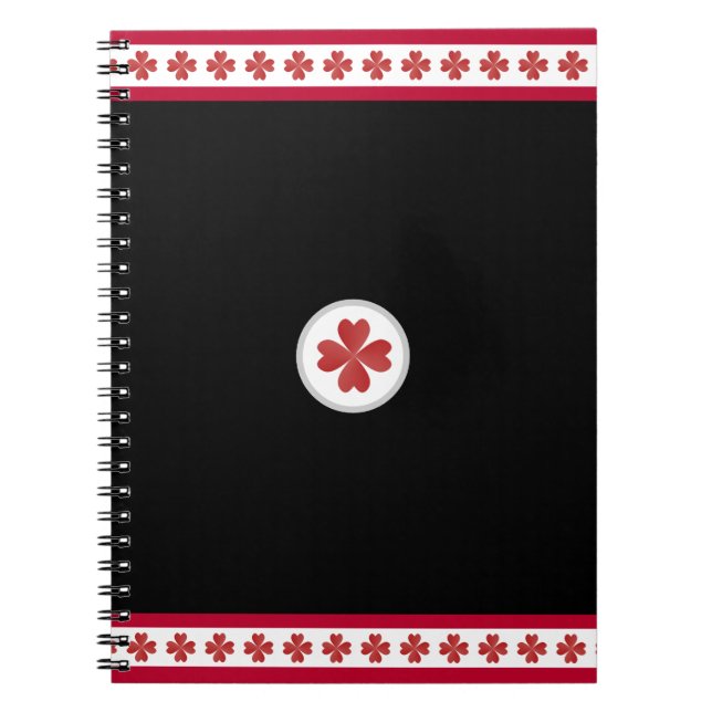 Caderno Espiral Elegante preto e branco (Frente)
