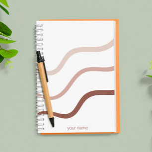Caderno Espiral elegante rosa de ouro simples personalizado