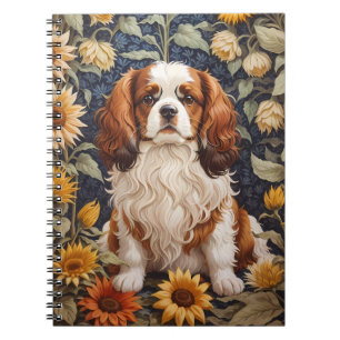 Caderno Espiral Elegante Sunflower Cavalier King Charles Spaniel