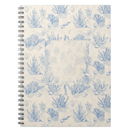 Caderno Espiral Elegante toile azul oceano