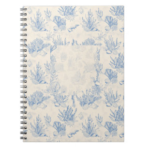 Caderno Espiral Elegante toile azul oceano
