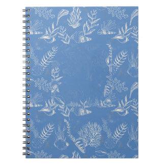 Caderno Espiral Elegante toile azul oceano