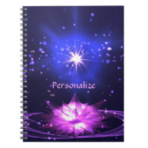 Elegante Zen Purple Crystal Lotus Flower