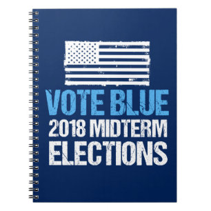 Caderno Espiral Eleições Midterm Democrata do azul 2018 do voto