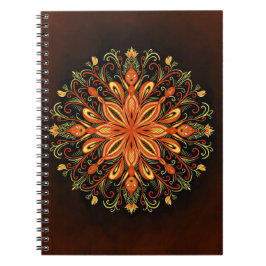 Caderno Espiral Elemento de Fogo Mandala - Criador da Chama Caleid