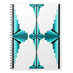 Caderno Espiral Elementos da arte em verde-real