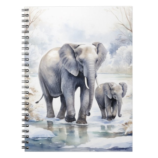 Caderno Espiral Elephant and Baby (Frente)