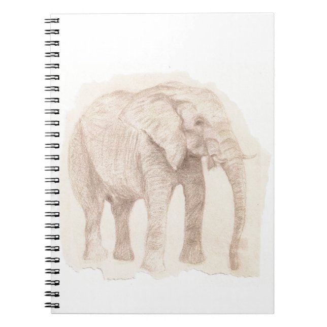 Caderno Espiral Elephant Sketch Art (Frente)