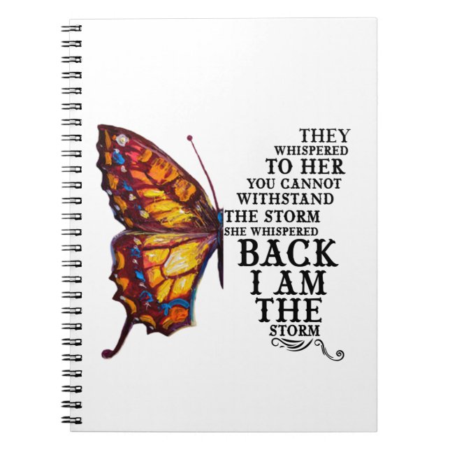 Caderno Espiral Eles Sussurraram Para Ela Que Você Não Pode Suport (Frente)