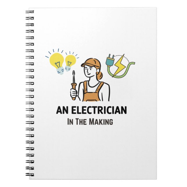 Caderno Espiral Eletricista em formação (Frente)