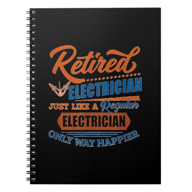 Caderno Espiral Elétrico aposentado - Presente elétrico (Frente)