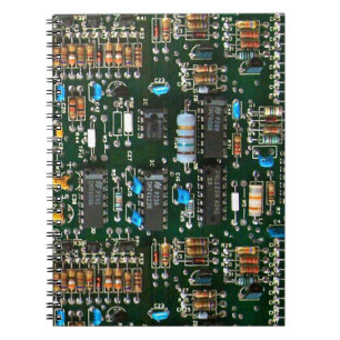 Caderno Espiral Eletrônicos do computador Imagem do Conselho do ci
