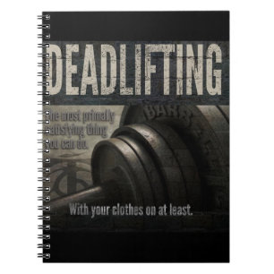 Caderno Espiral Elevador - Meme Gym Engraçado - Workout Novelty