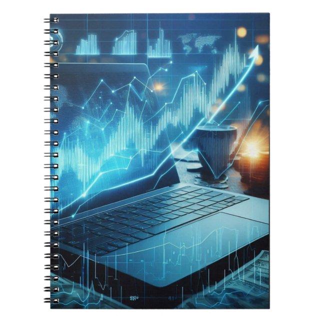 Caderno Espiral Elevem seu espaço com arte inspirada em comércio.  (Frente)