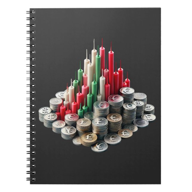 Caderno Espiral Elevem seu espaço com arte inspirada no comércio.  (Frente)