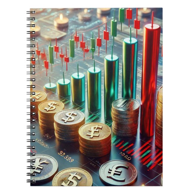 Caderno Espiral Elevem seu espaço com arte inspirada no comércio.  (Frente)