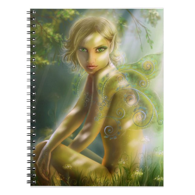 Caderno Espiral Elfo Notebook em Madeira (Frente)