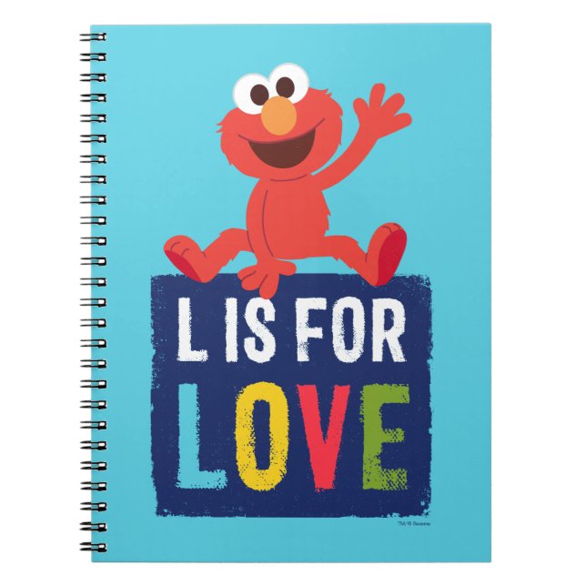 Caderno Espiral Elmo | L é por amor (Frente)