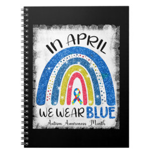 Caderno Espiral Em abril vestimos o azul, mês de conscientizaçã