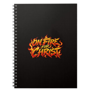 Caderno Espiral Em chamas por Cristo