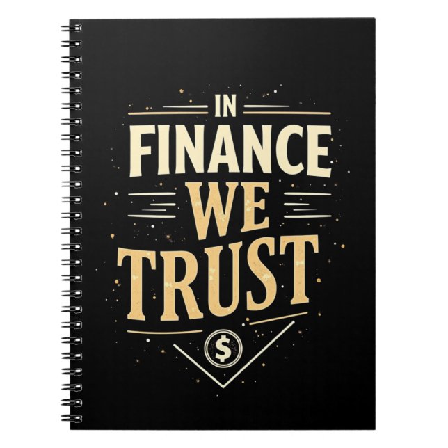 Caderno Espiral Em Finanças Nós Confiamos  (Frente)