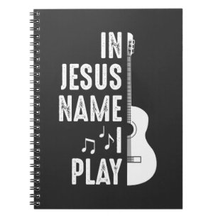 Caderno Espiral Em nome de Jesus, ativista guitarrista cristão