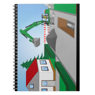 Caderno Espiral Em obras de canal