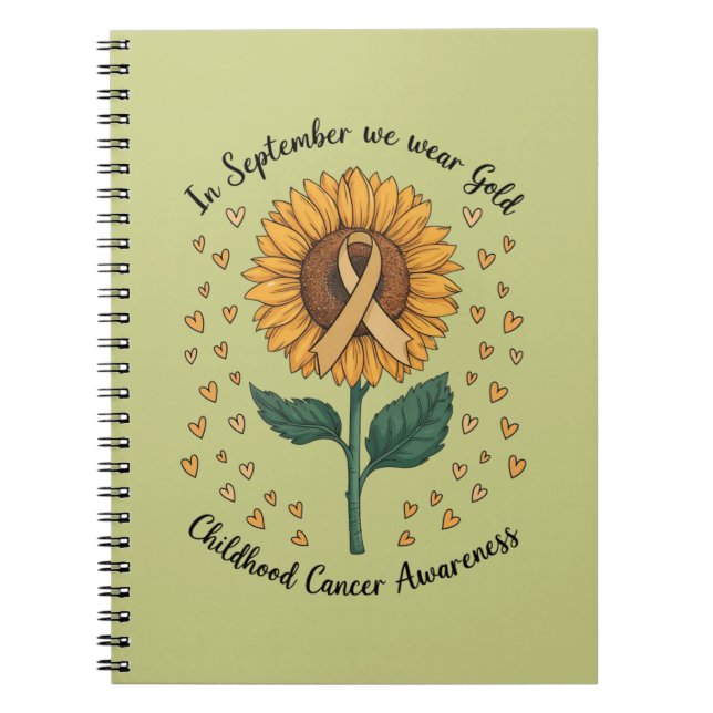 Caderno Espiral Em setembro, Vestimos conhecimento do Cancer da in (Frente)