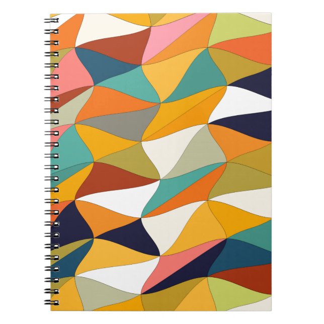 Caderno Espiral emaranhado colorido (Frente)