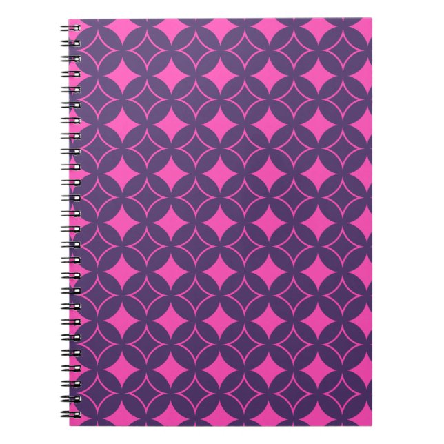Caderno Espiral Embarcação rosa e roxa (Frente)