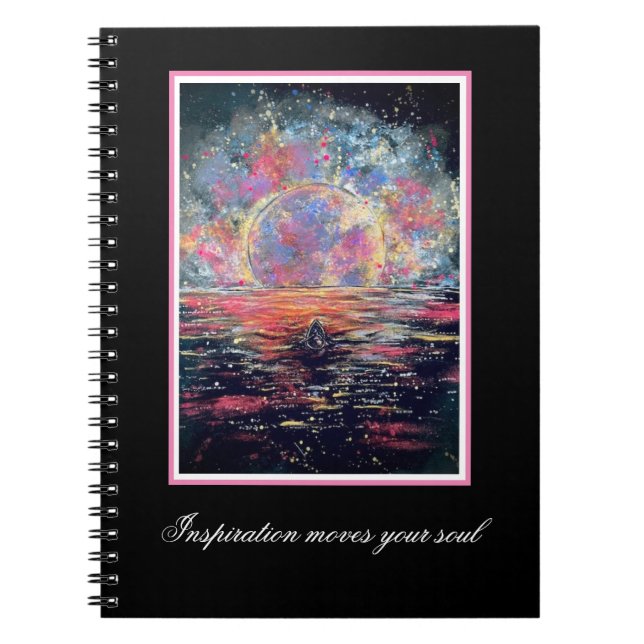 Caderno Espiral Embarque na Lua - Notebook/Sketchbook (Frente)
