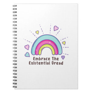 Caderno Espiral Embarque o notebook existencial temido engraçado